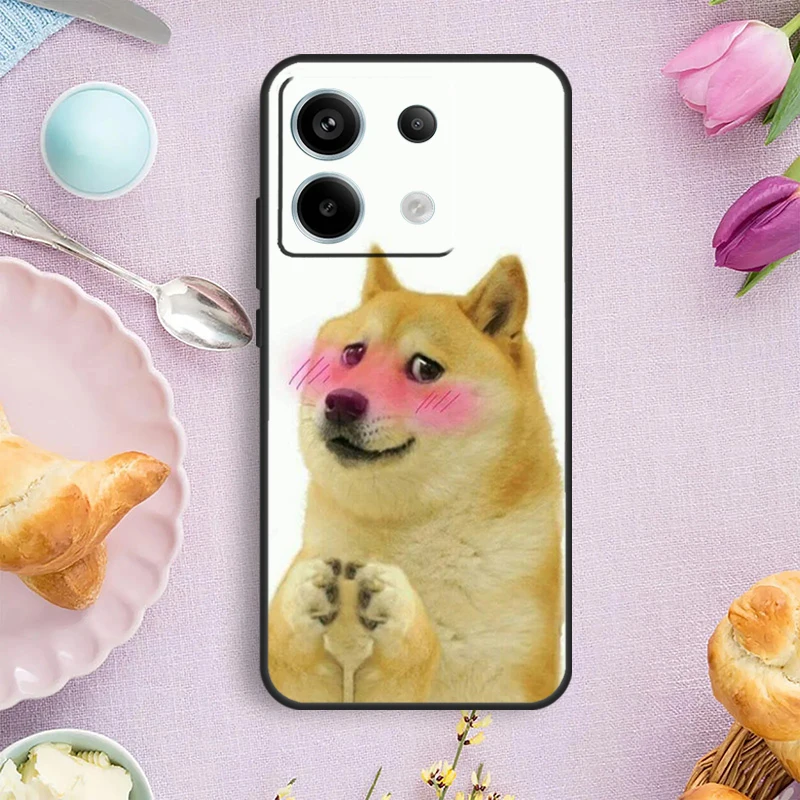 Cheems Doge Meme Funny Doggy Case For Xiaomi Redmi Note 13 Pro Note 12 11 9 10 Pro 10S 11S 12S Redmi 13C 10C 12C Cover