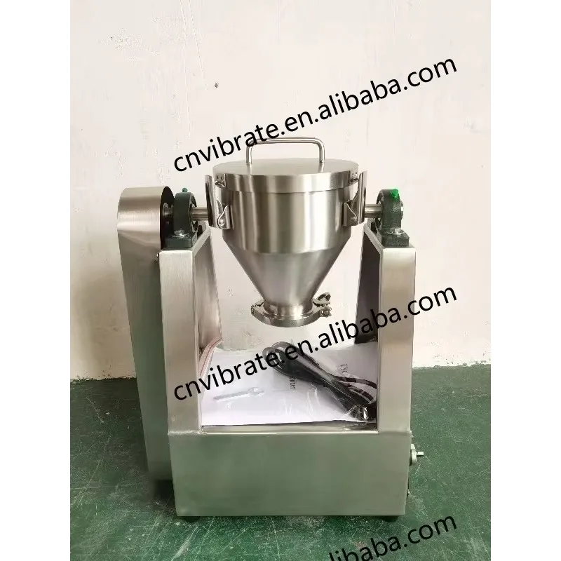 Stainless Steel Mixer Dry Powder Granule Coffee Powder Drum Mixer Spray Humidifying Drum Double Cone Mixer