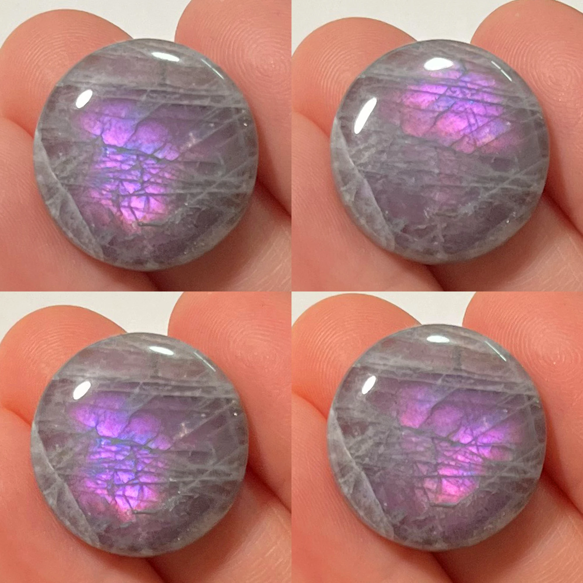 Wholesale Natural Stone Loose Beads Irregular Shape Bead Blue Purple Labradorite Cabochon 2-4Pcs/Lot