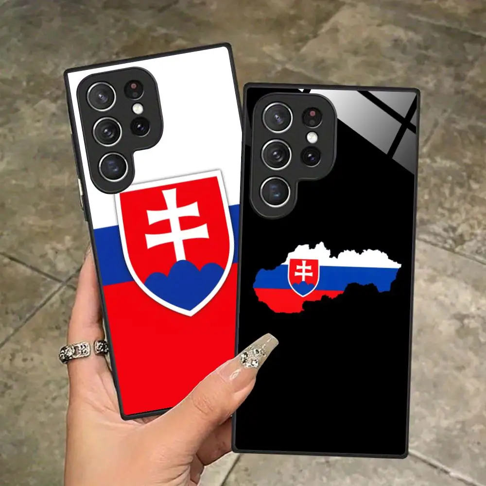 Slovakia Flag Phone Case for Samsung Galaxy A56 55 54 53 52 51 36 35 34 23 16 15 5G Glass Protective Cover