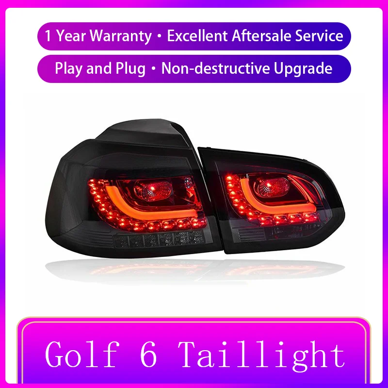 Car Accessories Lamp For Volkswagen VW Golf 6 2010-2012 Golf6 Tail Light LED Turn Signal DRL Dynamic Taillight Reverse Auto Tool