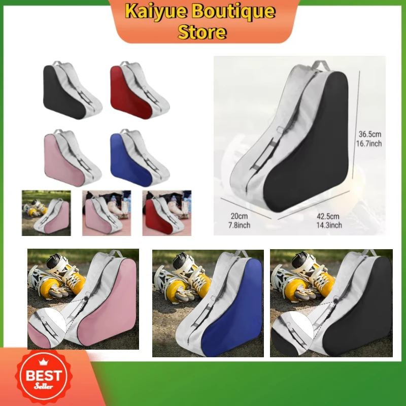 Roller Skate Bag for Carrying and Storing Protective Gear Knee Pads Gloves Quad Skates Inline Skates and Hockey Skates