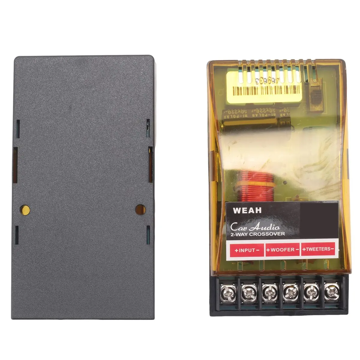 ●2PCS 2 Way Car Professional Stereo Audio Frequency Divider Stereo Woofer Loudspeaker Speaker Crossover Filter