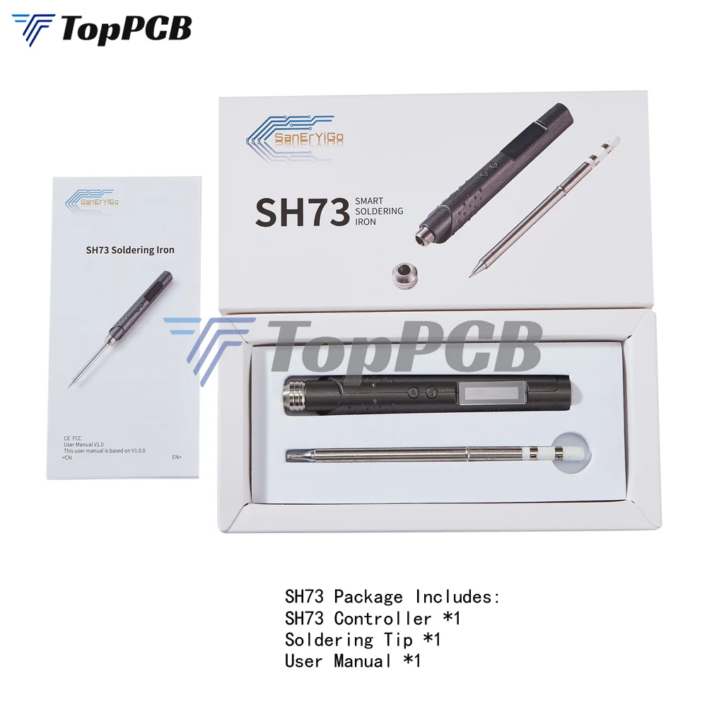 SH73 OLED 65W 12-24V 100-400℃ Adjustable Soldering Iron Station DC5525 SH-K SH-KU SH-D24 SH-BC2 SH-C4 SH-I iron Tips Set of Tool