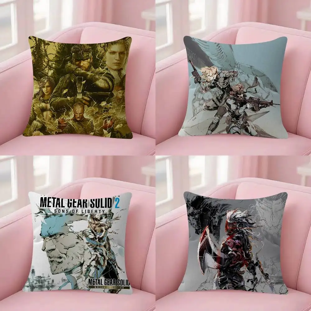 Games Cool M-Metal Gear Solid Pillow Anime Pillow Sofa Bed Head Pillow Cover Cushion Cover Fashion 30x30 40x40 45*45cm