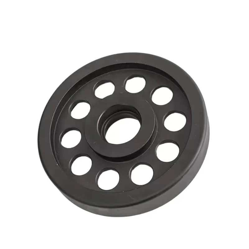 CNC Machined Engineering Plastic Perforated Transmission Wheels, Nylon Lightweight Perforated Pulleys, Rubber Perforated Rollers