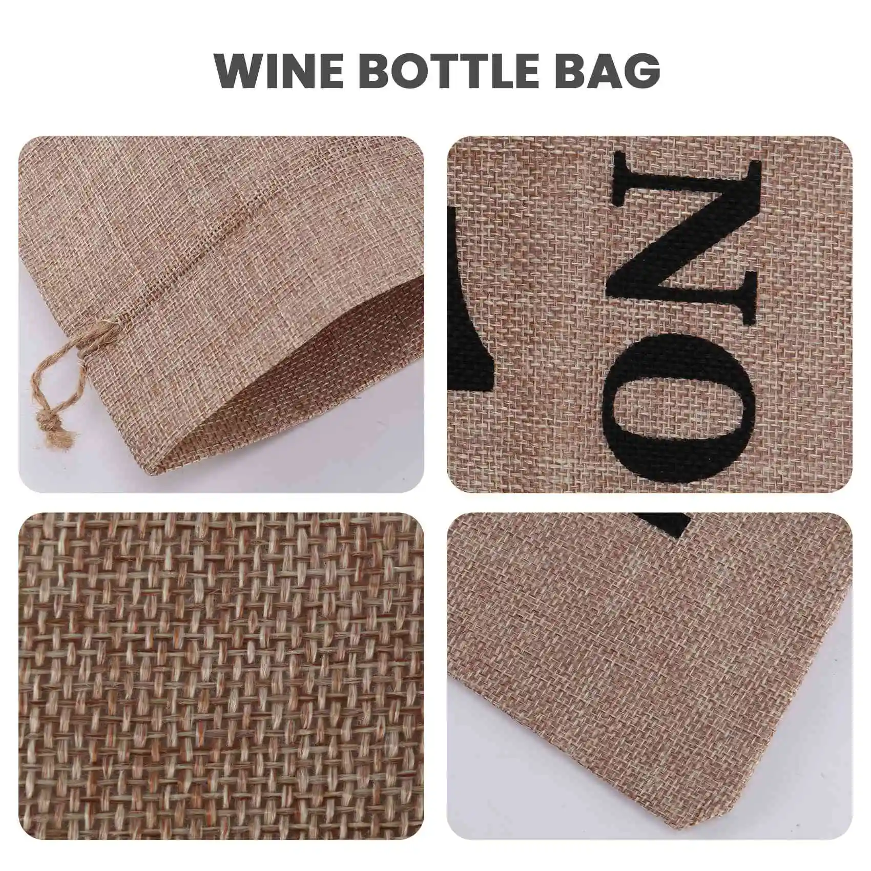 

AB51 10 шт. мешки для джутового вина, 14 х 6 1/4 дюйма, гессианские пронумерованные подарочные пакеты для бутылок вина с шнурком для дегустации слепого вина (кровать)