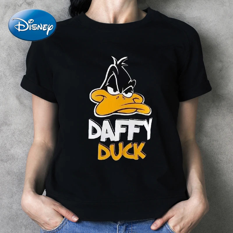 Disney Daffy Duck Women T-shirts for Girls Mickey Tees Anime Cosplay Donald Duck Tshirts Ropa De Mujer Harajuku Shirt Femme