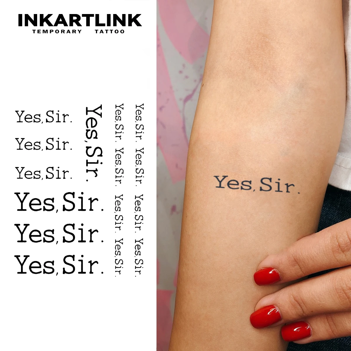 Tatuaje temporal Sí señor, dura hasta 15 días, nueva tecnología, pegatina semipermanente mágica impermeable.