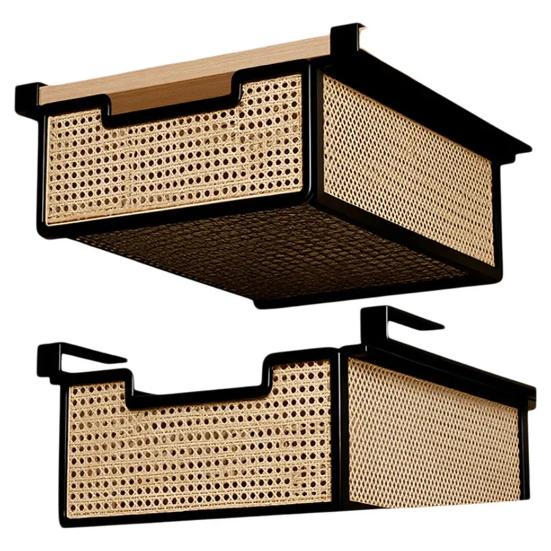 Modern oak bedside table drawer hanging wooden laminate rack clothing storage multifunctional baffle home furniture