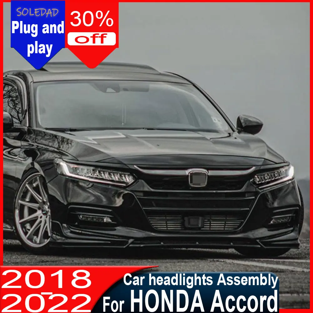 

Car Styling for Honda Accord 10th Headlight 2018 2019 2020 2021 2022 HeadLight DRL Turn Signal Low High Beam Projector Lens