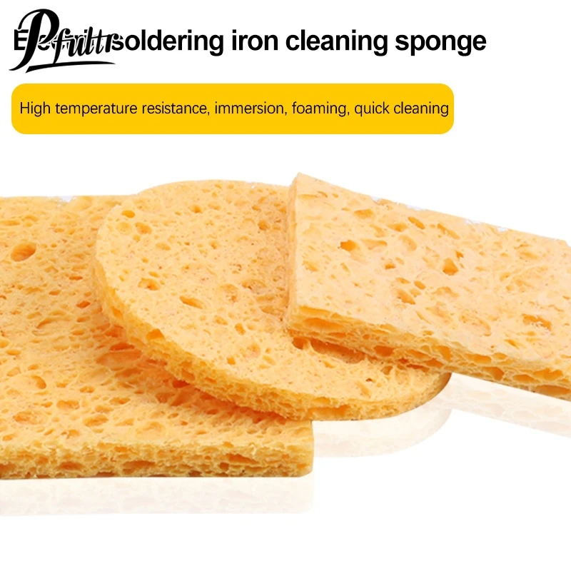 10Pcs Soldering Iron Tips Cleaning Sponge High Temperature Enduring Condense Sponge For Welding Tips Cleaning Tools