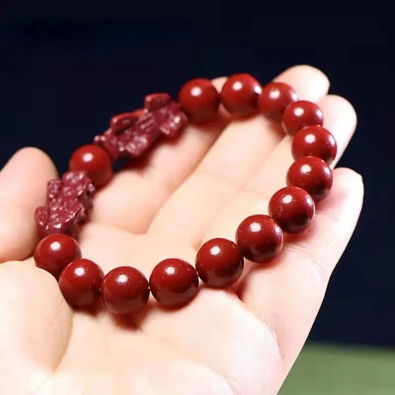 Natural Raw Gold Sand PI Xiu Bracelet High Content Purple Gold Sand PI Xiu Men and Women Hand String Vermilion Fashion Jewelry