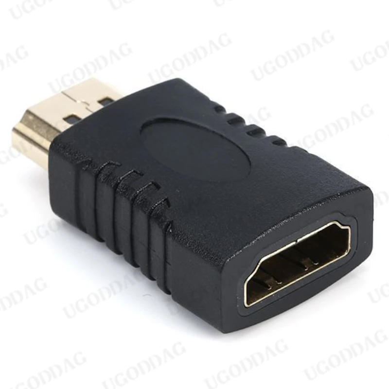 Pozłacany wzmacniacz męski na żeński kompatybilny z HDMI łącznik konwerter dla HDTV Adapter wideo 1080P kompatybilny z HDMI