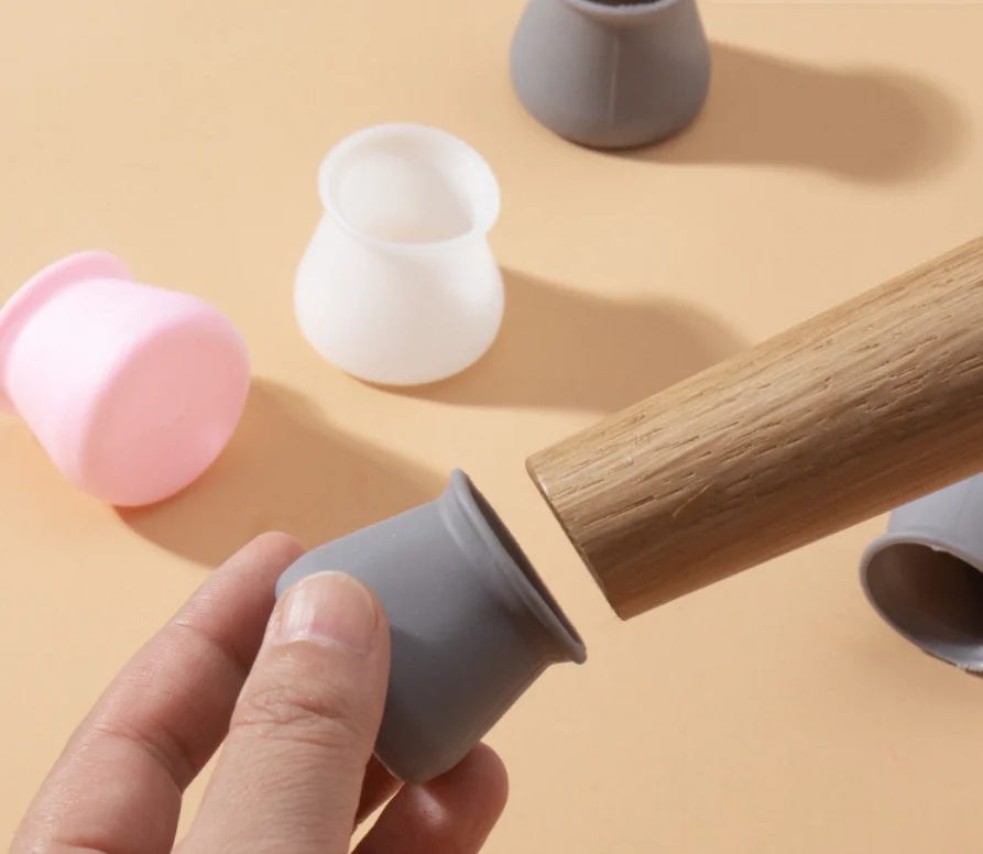 20 Stück Silikon Stuhl Bein abdeckung rutsch feste Möbel Fuß kappen Lärm reduzieren Schreibtisch Tisch Fuß schutz Pad sicher Matte für Wohnkultur – Detail 5