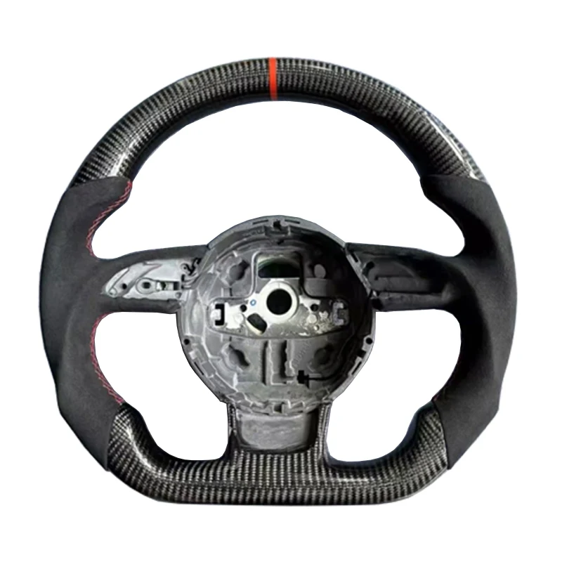 Gepersonaliseerde aanpassing, aanpassing en upgrade van lederen koolstofvezel stuurwiel geschikt voor Audi TT R8 TTS A4 Q7