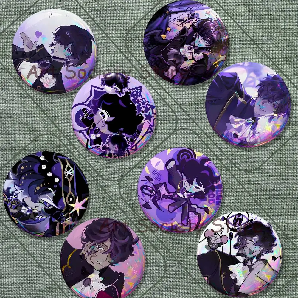 Black Sapphire C-Cookie Fanart 2-piece set Pin Backpack Clothes Jewelry Accessorie Round Brooch Button Badge Fan Collection Gift