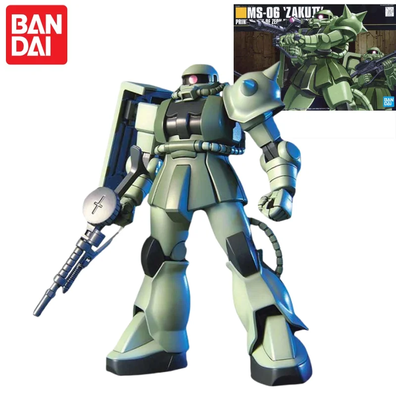 

In Stock Bandai Hguc 040 Mass Production Type Zaku Ii 1/144 Ms-06 Gunpla Model Mecha Warrior Figure Garage Educational Toy