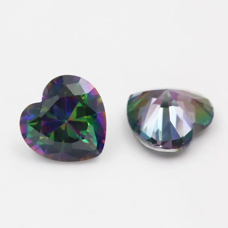 

Size 3x3mm~12x12mm Heart Shape Plating Mix Color Cubic Zirconia Stone Loose Multiolor CZ Synthetic Gems for Jewelry Making