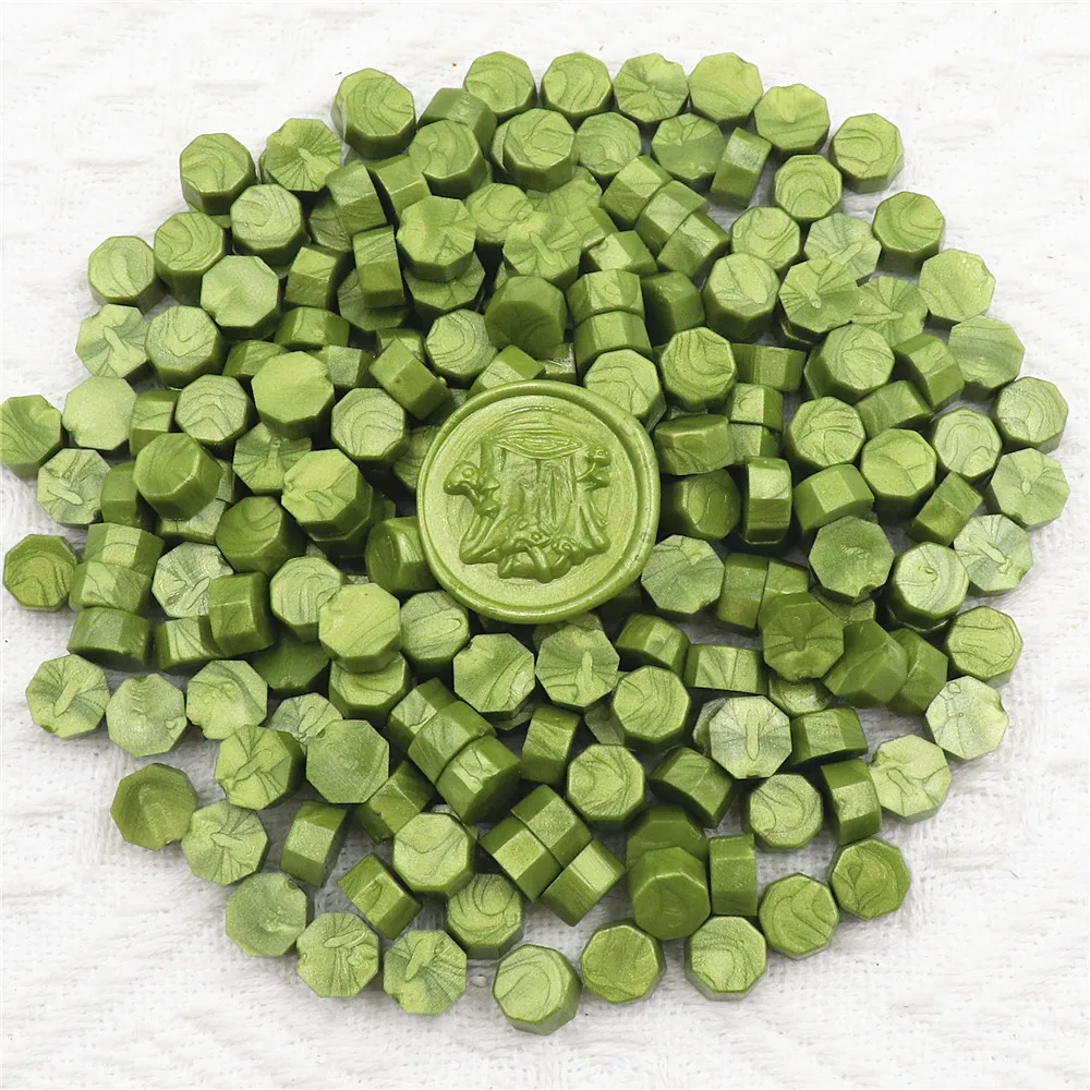 200 stks Octagon Zegellak Kralen voor Lakzegel Stempel voor Scrapbooking Kaarten Enveloppen Trouwkaarten Geschenkverpakkingen - afbeelding 1