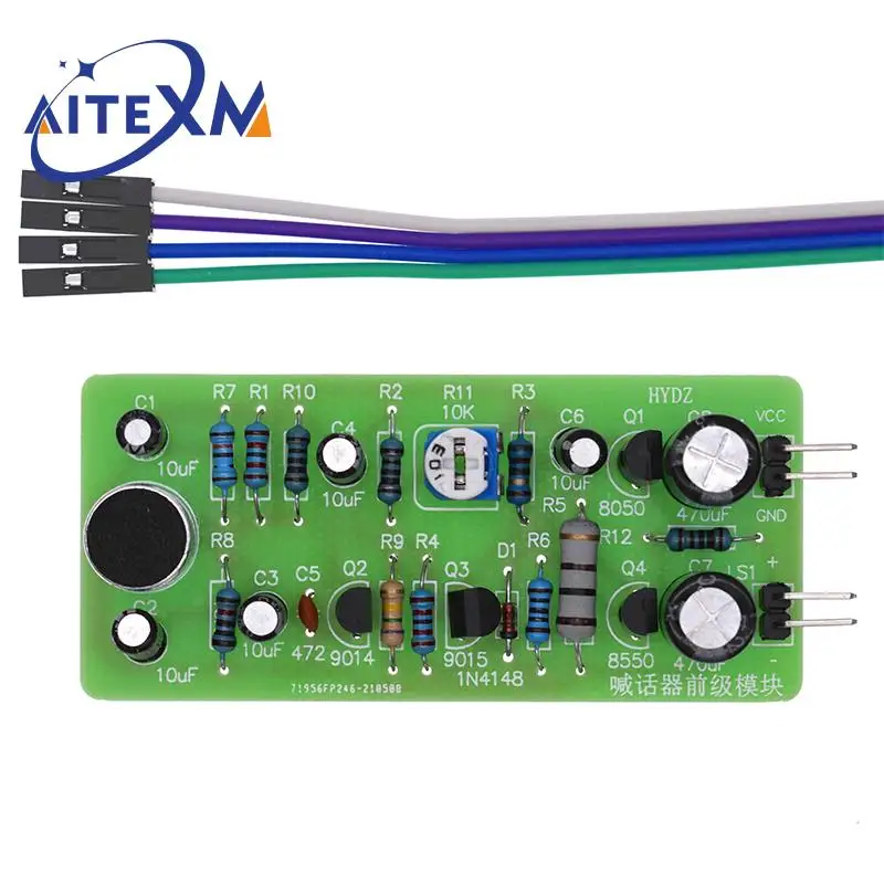 Loudspeaker Front Stage Amplifier Circuit Amplifier DIY Kit Volume Amplifier Microphone Head Module Learing Kit for Arduino