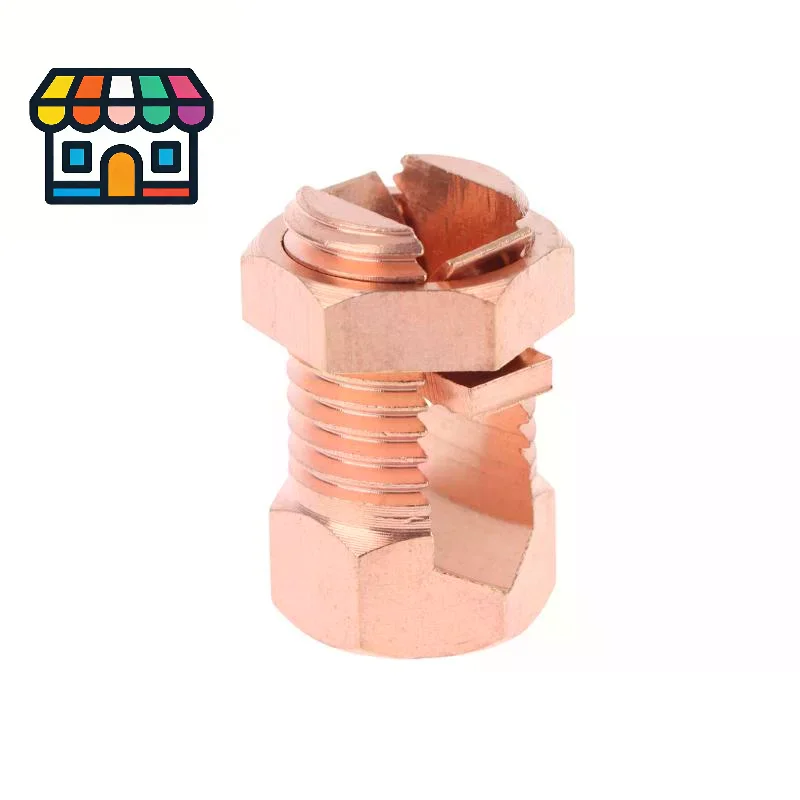 TJ Series Copper Split Bolt Connector Sturdy Long Lasting Clamp for Solar Panel Wiring Connection Installation