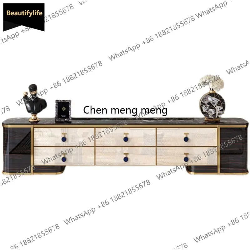 

Тумба под телевизор и журнальный столик M183 из итальянского камня, комбинированный комплект для гостиной, прямоугольный, современный, простой, в стиле лёгкой роскоши, напольный шкаф.