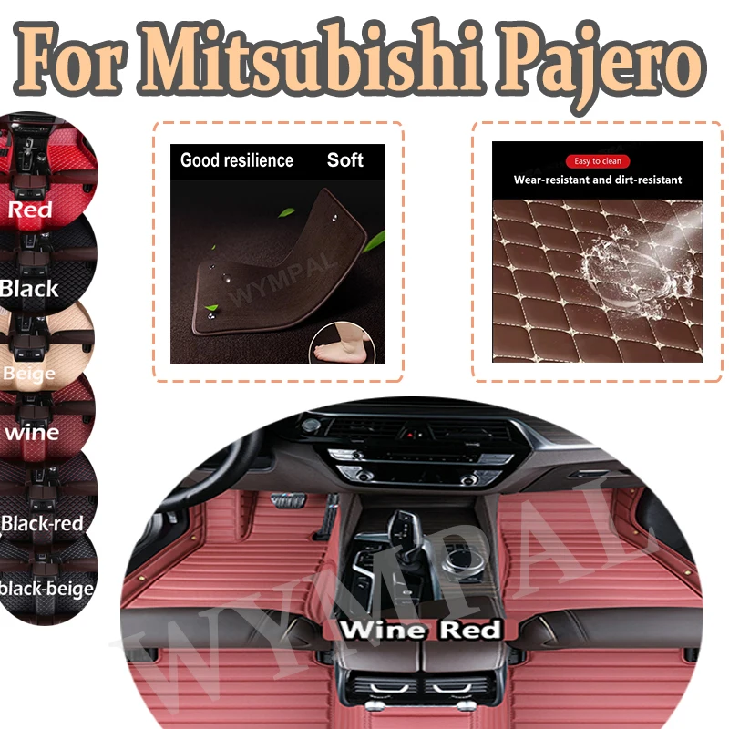 

Luxury Custom Automotive Car Floor Mats For Mitsubishi Pajero 2008 2009 2010 2011 Auto Men Women Car Mats Full Cover pads full