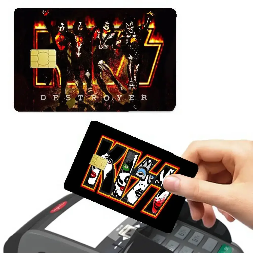 K-KISS Band Fashion Matte Gold Silver Black Matte Film Skin Sticker Tape for Bank Credit Debit Card view 5