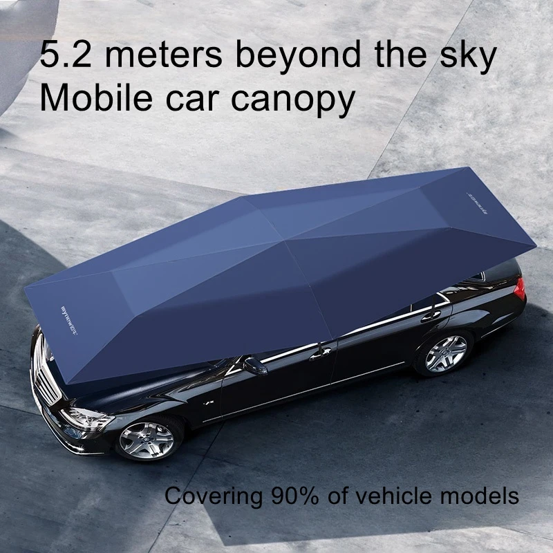 5.2m Oversized car sunshade automatic folding car roof summer sunscreen carport