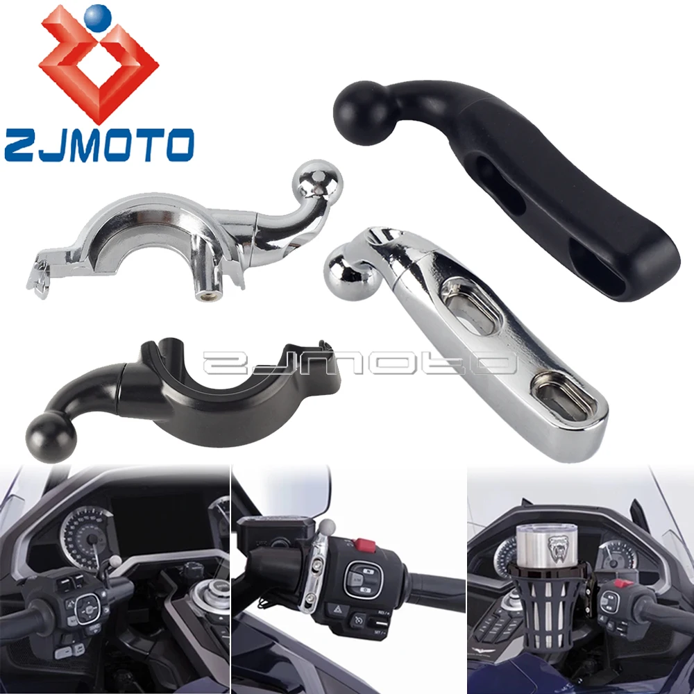 Motorcycle Accessories Handlebar Left & Right Side Mount Holder Bracket Frame For Honda Gold Wing GL 1800 Tour DCT Airbag 18-up