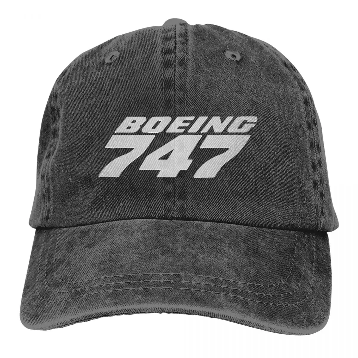 Boeing 747 Airplane Merch Unisex Style Baseball Cap Distressed Denim Caps Hat Classic Outdoor Activities Adjustable Headwear