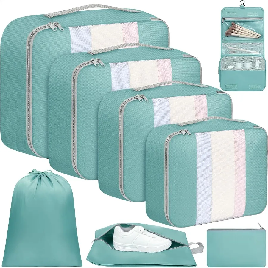 

BAGAIL 6 Set 8 Set 10 Set Packing Cubes Various Sizes Packing Organizer for Travel Accories Lage Carry On Suitcase