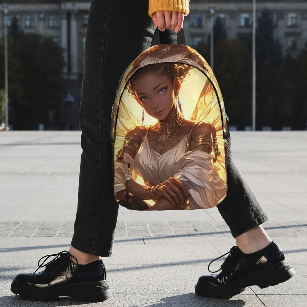African Enchanted Fairy Backpack Student BookBag Kids School Bag Laptop Shoulder Bags for Boys Girls