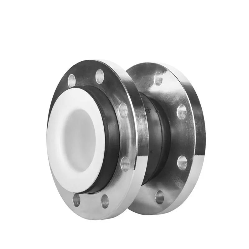 Acid Alkali High Temp Resistant PTFE Lined 304 Stainless Steel Bendable Rubber Joint For Chemical Pipeline Connection Works