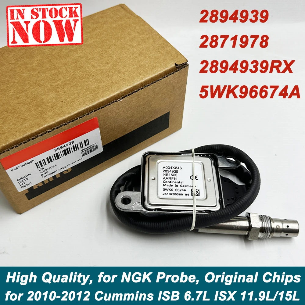 In Stock OE 2894939 5WK9 6674A 5WK96674A 2894939RX Made In USA NOx Sensor Nitrogen Oxygen For NGK Probe For C-ummins ISB ISX 12V