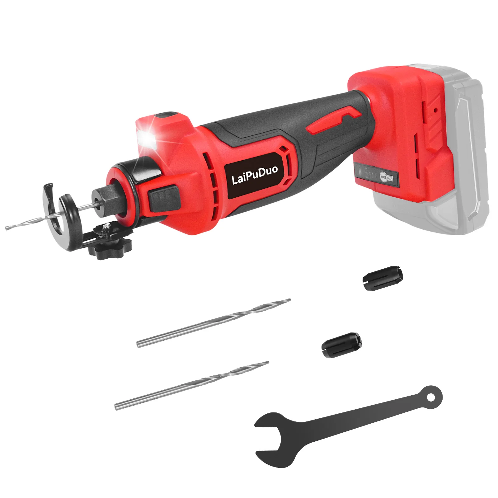 Cordless Drywall Cut-Out Tool Brushless Rotary Saw 3 Speed Compact Spiral Saw Cutting Wood Drywall for Milwaukee 18V Battery Pin