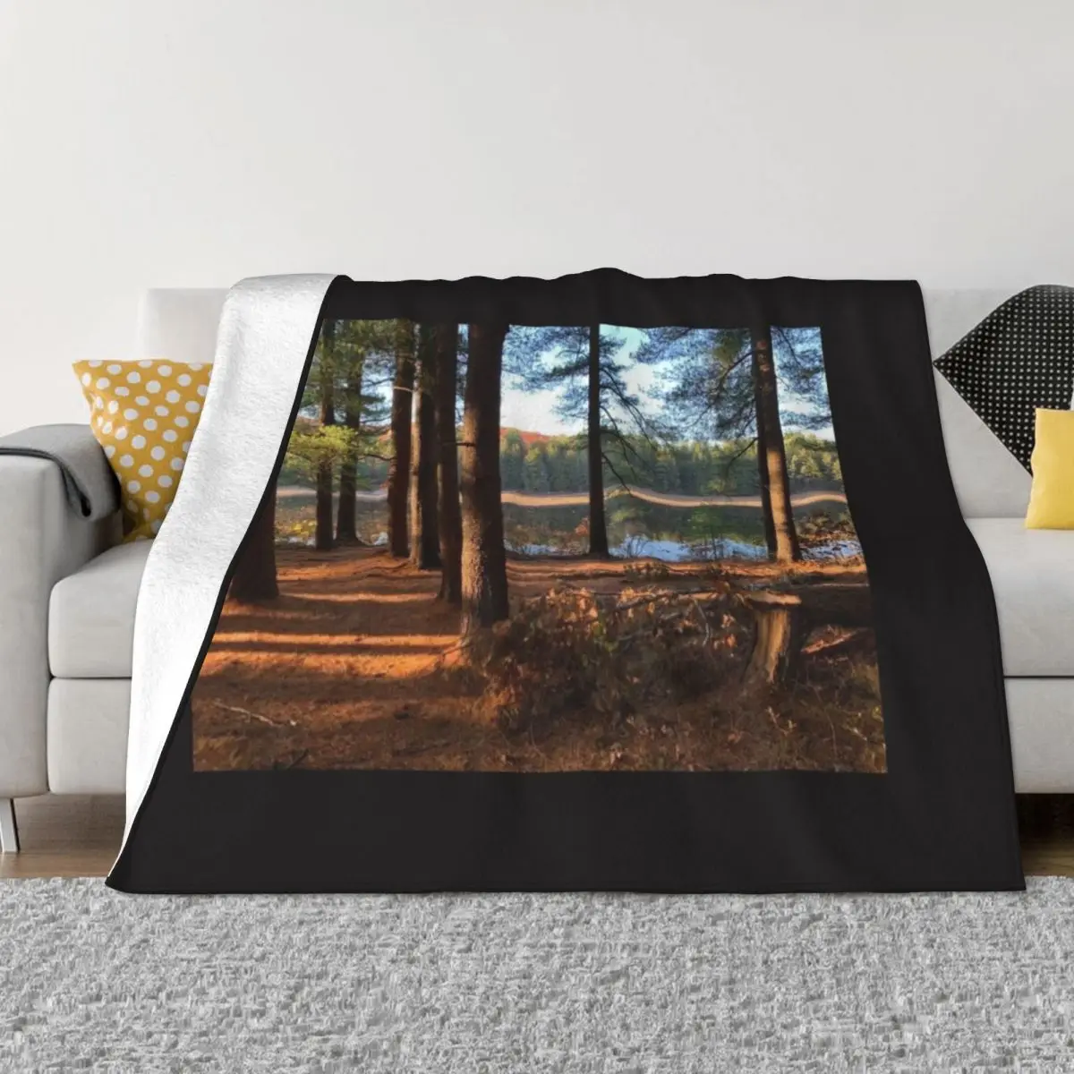 

Maxfield Parrish Landscape Photograph by Ellen Barton Harriman Throw Blanket Furry Blanket Shaggy Blanket