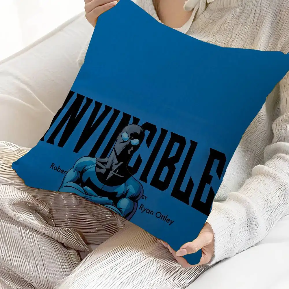 Animation I-Invincibles Cushion Cover Car Throw Pillow Case For Sofa Car Christmas Gift 40x40cm 45x45cm