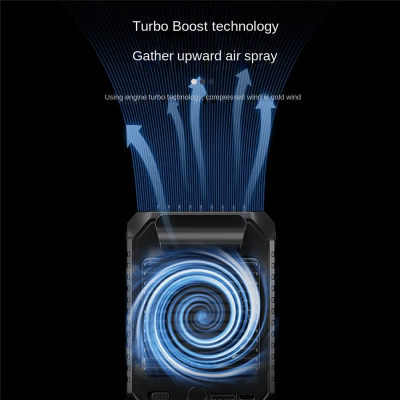 AA87 1 компл. M22 уличный подвесной поясной вентилятор 10000 мАч зарядка + охлаждающий поясной подвесной вентилятор черный