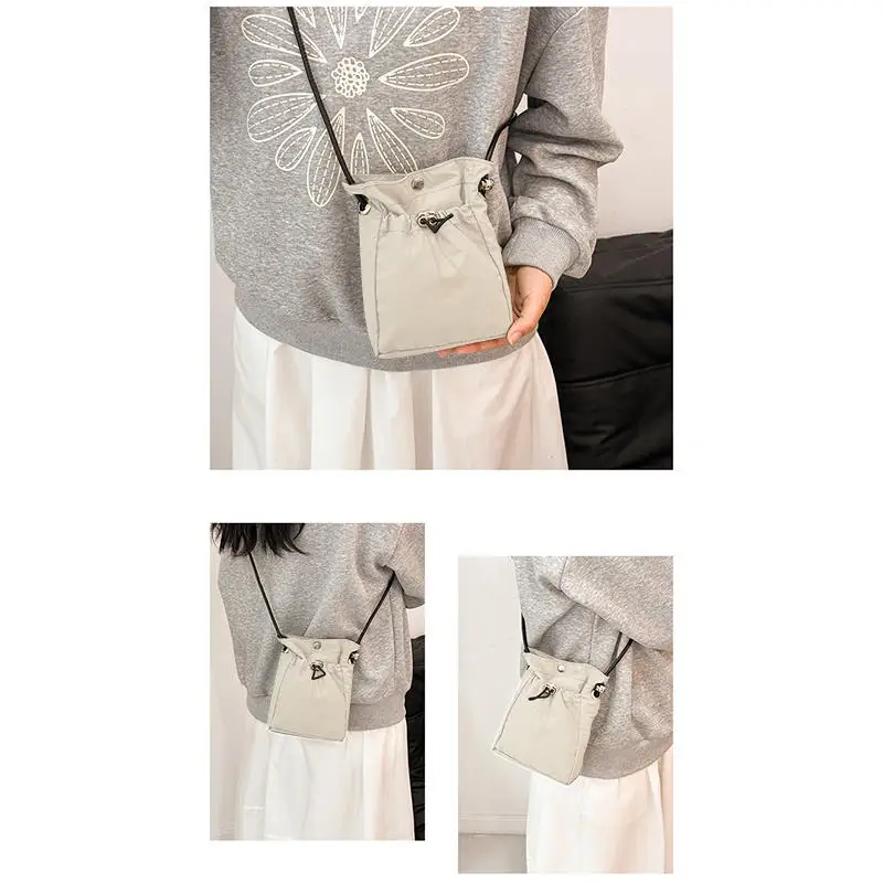 

Women Crossbody Bag Soft Mini Phone Wallet Multifunctional Square Shoulder Bag Crossbody Purse Drawstring Purse Messenger Bag