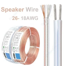 Cables eléctricos de cobre estañado para altavoces, Cable de extensión de 2 pines, 22 AWG, auriculares de Audio, tira LED, bombilla de lámpara