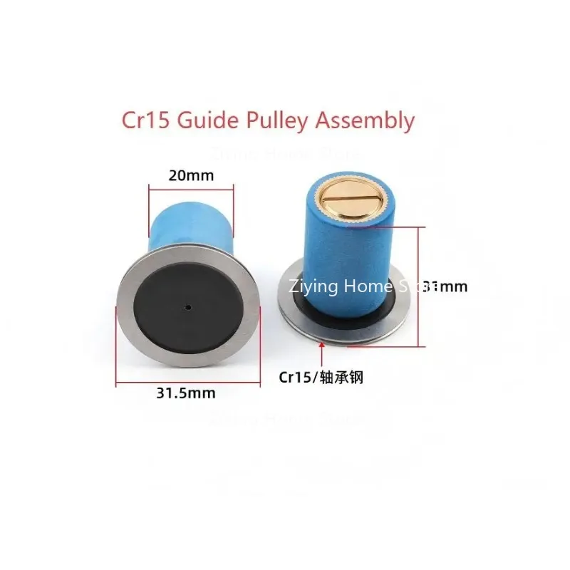 2PCS EDM Wire Cut Pulley Roller OD20/22mm* L35/30mm Guide Wheel Complete Assembly Brass Seat for CNC Machine
