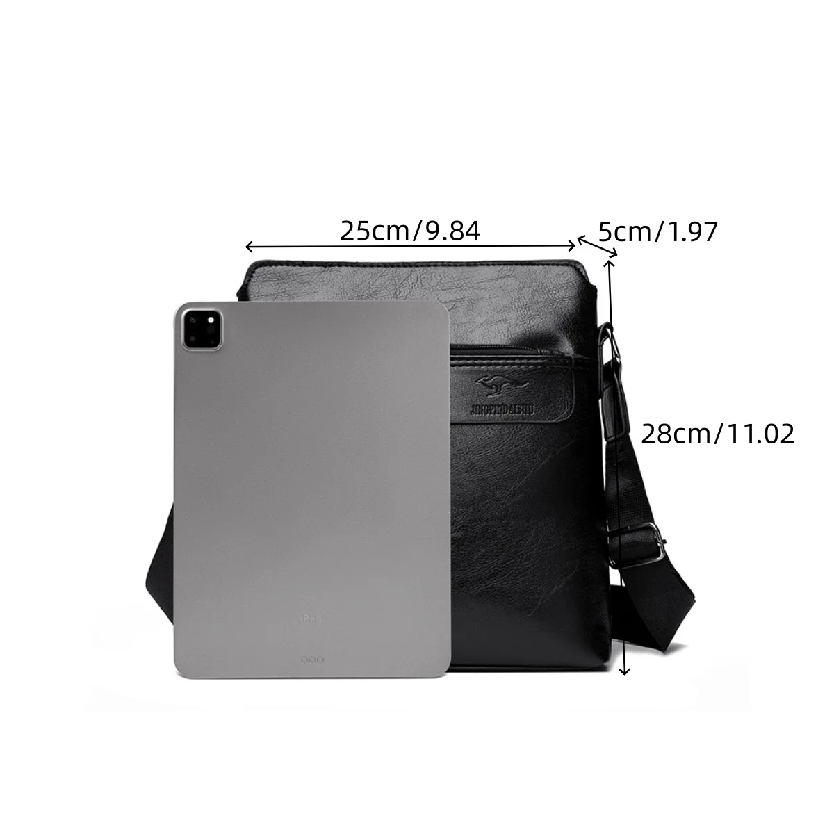 Business-Casual-Rucksack für Herren, Umhängetasche aus PU-Leder mit mehreren Fächern und großem Fassungsvermögen – Detail 29