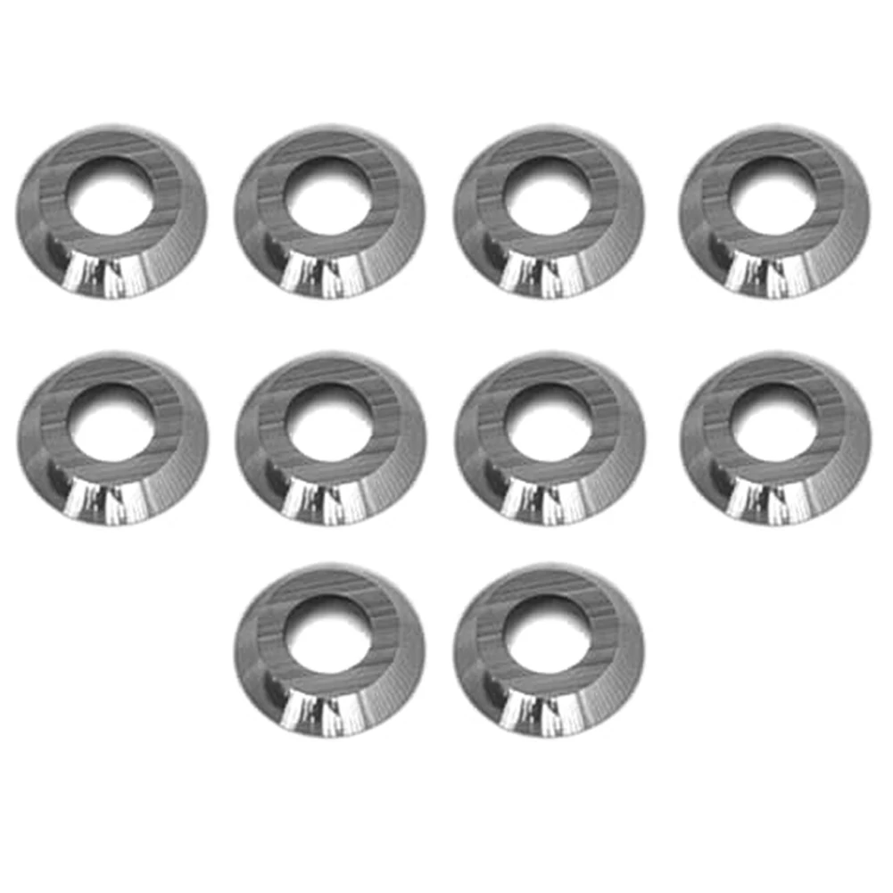 

Wood lathe tools 10 pieces carbide round blades 8 9 millimeter diameter 1 85 thickness 30 degree cutting angle inserts