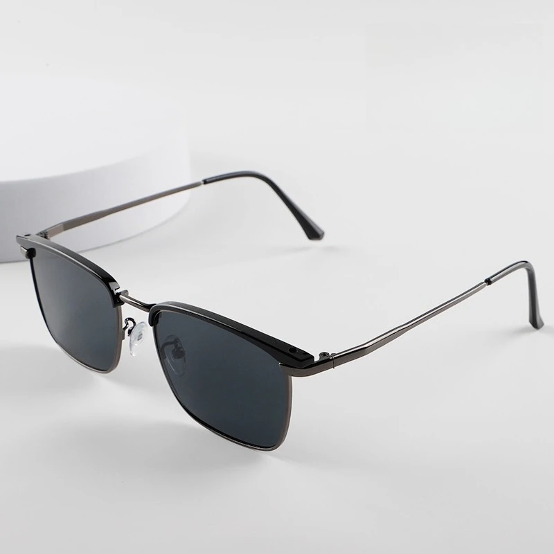 2PCS Retro Punk Eye Glasses Unisex Clear Square Sunglasses Fashion Korean Style Fashion Small Square Sunglasses