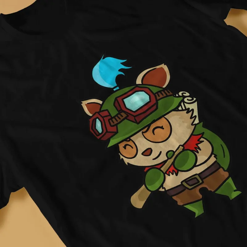 Y2K League of Legends LOL game man tshirt little Teemo fashion T shirt graphic streetwear new trend