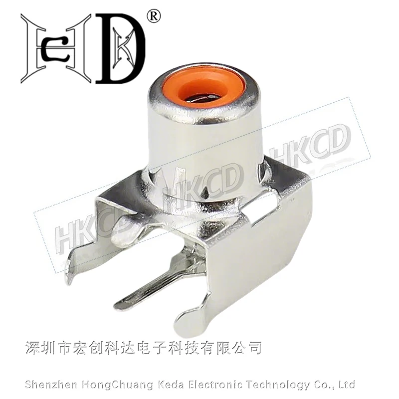 5pcs Same core socket 4-pin silver-plated pin metal head PCB welding audio video lotus stand AV1-8.4-3
