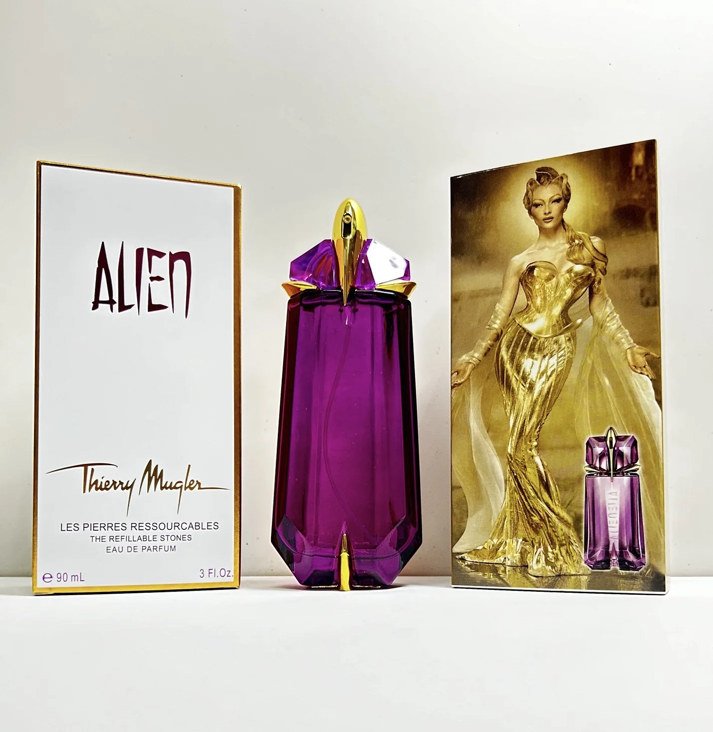 

Thierry Mugler Alien Фиолетовый, Золотой, Красный Женский Концентрированный Духи Alien Свежий и Классический 90 мл