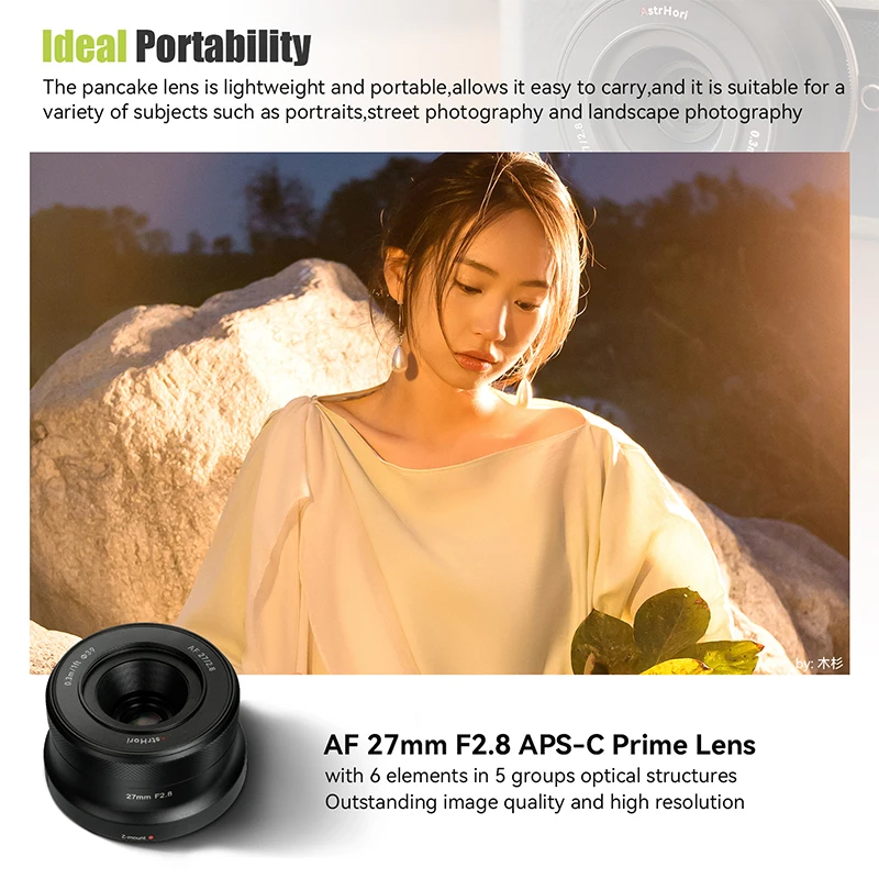 AstrHori AF 27mm F2.8 Camera Lens APS-C Auto Focus Lens For Nikon Z Z5 Z6 Z7 Z9 Z50 ZFC Series Moutn Cameras